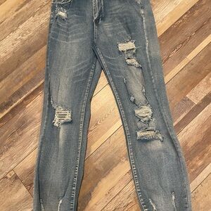 Distressed Blue Women's Jeans